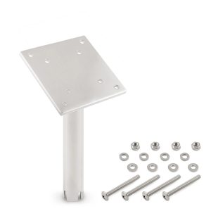 Cannon Downrigger Mount, Gimbal Mount, Silver, Stainless Steel Construction, 9 Inch Mount Height, 1-1/2 Inch Outer Tube Diameter – 1903005