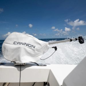 Cannon Downrigger Cover, Compatible with All Cannon Downriggers, Hook and Loop Closure, White, Non-Abrasive Backing – 1903031