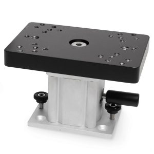 Cannon Downrigger Mount, Swivel-Base Pedestal Mount, Black Base, Aluminum Construction, 4 Inch Height, 360 Degree Rotation – 1904032