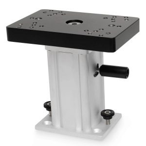 Cannon Downrigger Mount, Swivel-Base Pedestal Mount, Black Base, Aluminum Construction, 6 Inch Height, 360 Degree Rotation – 1904033