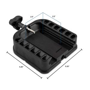 Cannon Downrigger Mount, Universal Base Mount, Black, Composite Construction, 5-1/4 Inch Length X 5-1/4 Inch Width Dimension – 1904040