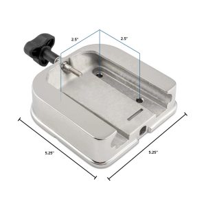 Cannon Downrigger Mount, Universal Base Mount, Silver, 316-Grade Stainless Steel Construction – 1904045