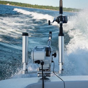 Cannon Fishing Rod Holder, Downrigger Mount, Dual Axis Adjustable Rod Holder, Cradle Hold, Articulation, One-Hand Operation – 1907024