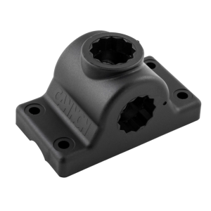 Cannon Fishing Rod Holder Mount, For Use with Cannon Three-Position Adjustable Rod Holder, Side/ Deck Mount, Black – 1907060