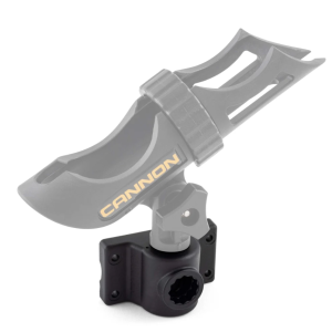 Cannon Fishing Rod Holder Mount, For Use with Cannon Three-Position Adjustable Rod Holder, Side/ Deck Mount, Black – 1907060