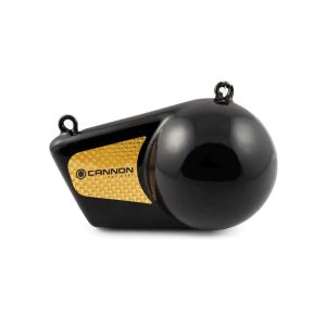 Cannon Downrigger Weight, Round Shape, 16 Pound Flash Weight, Vinyl Coated, Black – 1908016