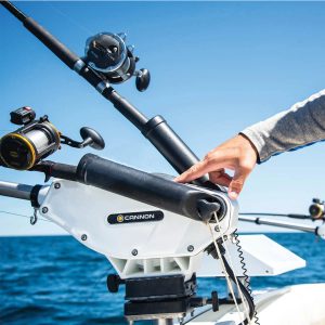 Cannon Downrigger Mount, Low-Profile Swivel Base, Black, Composite Construction, 5-1/4 Inch Length X 5-1/4 Inch Width Dimension – 2207003