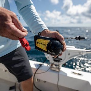 Cannon Downrigger Line Release, Offshore Saltwater, Heavy Tension Setting, Black, Single Type, Steel Cable – 2250109