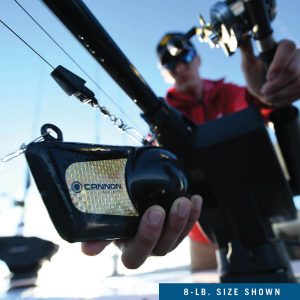 Cannon Downrigger Weight, Round Shape, 4 Pound Flash Weight, Vinyl Coated, Black – 2295002