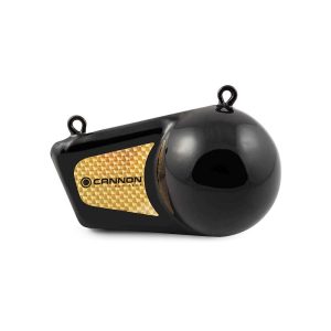 Cannon Downrigger Weight, Round Shape, 12 Pound Flash Weight, Vinyl Coated, Black – 2295190