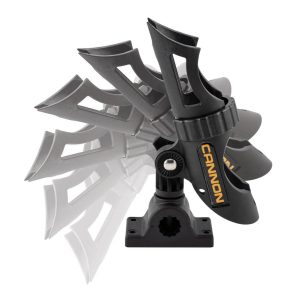 Cannon Fishing Rod Holder, Side or Top Mount, Three-Position Adjustable Rod Holder, Cradle Hold, 360 Degree Rotation, Black – 2450169-1