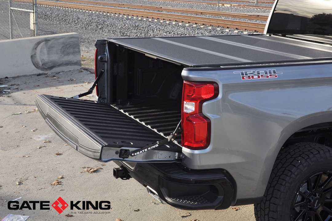 Gate King Tailgate Position Adjuster, Adjusts IN 8 Different Positions, Black, Stainless Steel, Set of 2 – 111919