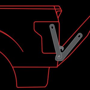 Gate King Tailgate Position Adjuster, Adjusts IN 8 Different Positions, Black, Stainless Steel, Set of 2 – 231518