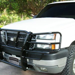 Cattleman’s Grille Guard, Gloss Powder Coated, Black, Steel, With Brush Guard, Without Skid Plate, Without Step Plate – 1112P