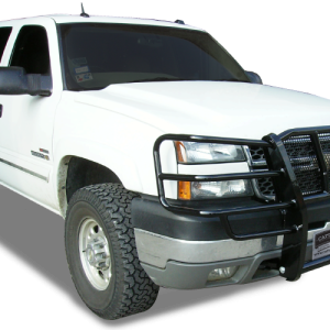 Cattleman’s Grille Guard, Gloss Powder Coated, Black, Steel, With Brush Guard, Without Skid Plate, Without Step Plate – 1112P