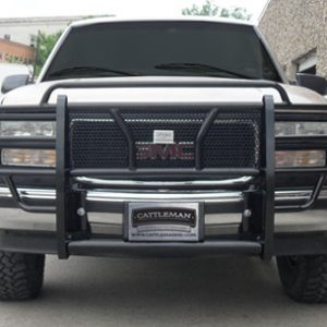 Cattleman’s Grille Guard, Powder Coated, Black, Steel, With Brush Guard, Without Skid Plate, Without Step Plate – 1125P