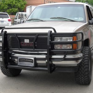 Cattleman’s Grille Guard, Powder Coated, Black, Steel, With Brush Guard, Without Skid Plate, Without Step Plate – 1125P