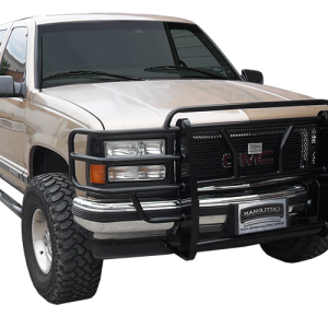 Cattleman’s Grille Guard, Powder Coated, Black, Steel, With Brush Guard, Without Skid Plate, Without Step Plate – 1125P