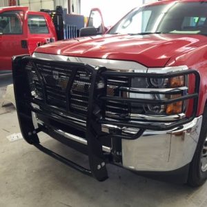 Cattleman’s Grille Guard, Powder Coated, Black, Steel, With Brush Guard, Without Skid Plate, Without Step Plate – 1130P