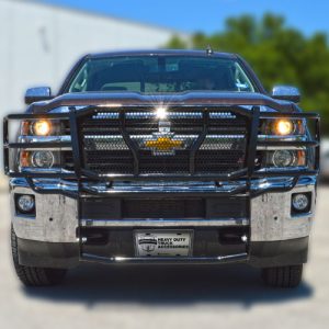 Cattleman’s Grille Guard, Powder Coated, Black, Steel, With Brush Guard, With Mesh Screen, Without Skid Plate, Without Step Plate – 1131P