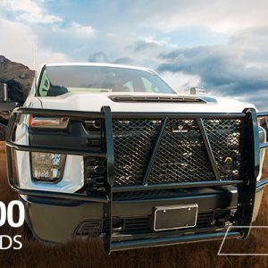 Cattleman’s Grille Guard, Powder Coated, Black, Steel, With Brush Guard, Without Skid Plate, Without Step Plate – 1132P