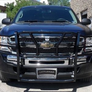 Cattleman’s Grille Guard, Powder Coated, Black, Steel, With Brush Guard, Without Skid Plate, Without Step Plate – 1140P