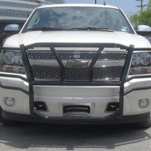 Cattleman’s Grille Guard, Powder Coated, Black, Steel, With Brush Guard, Without Skid Plate, Without Step Plate – 1140P