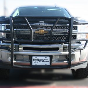 Cattleman’s Grille Guard, Powder Coated, Black, Steel, With Brush Guard, Without Skid Plate, Without Step Plate – 1150P