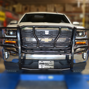 Cattleman’s Grille Guard, Powder Coated, Black, Steel, With Brush Guard, Without Skid Plate, Without Step Plate – 1157P