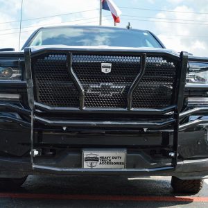 Cattleman’s Grille Guard, Powder Coated, Black, Steel, With Brush Guard, Without Skid Plate, Without Step Plate – 1157P