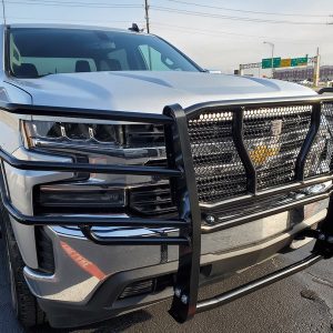 Cattleman’s Grille Guard, Powder Coated, Black, Steel, With Brush Guard, Without Skid Plate, Without Step Plate – 1158P