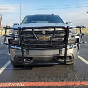 Cattleman’s Grille Guard, Powder Coated, Black, Steel, With Brush Guard, Without Skid Plate, Without Step Plate – 1158P