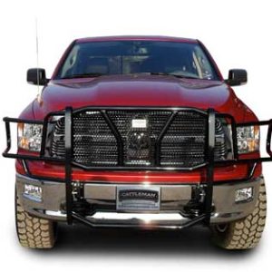Cattleman’s Grille Guard, Gloss Powder Coated, Black, Steel, With Brush Guard, Without Skid Plate, Without Step Plate – 1209P