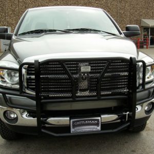 Cattleman’s Grille Guard, Powder Coated, Black, Steel, With Brush Guard, Without Skid Plate, Without Step Plate – 1223P