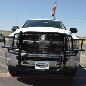 Cattleman’s Grille Guard, Powder Coated, Black, Steel, With Brush Guard, Without Skid Plate, Without Step Plate – 1227P