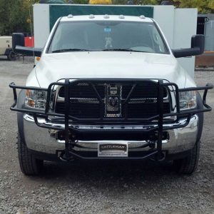 Cattleman’s Grille Guard, Powder Coated, Black, Steel, With Brush Guard, Without Skid Plate, Without Step Plate – 1228P
