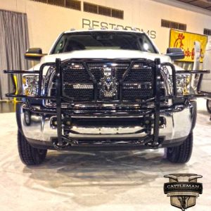 Cattleman’s Grille Guard, Powder Coated, Black, Steel, With Brush Guard, Without Skid Plate, Without Step Plate – 1228P