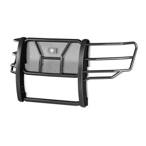 Cattleman’s Grille Guard, 1-Piece, Powder Coated, Gloss Black, Steel, 2 Inch Diameter, With Brush Guard, Without Skid Plate – 1305B