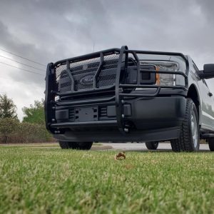 Cattleman’s Grille Guard, Powder Coated, Gloss Black, Steel, With Brush Guard, Without Skid Plate, Without Step Plate – 1307P