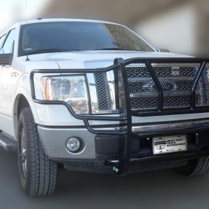Cattleman’s Grille Guard, Gloss Powder Coated, Black, Steel, With Brush Guard, Without Skid Plate, Without Step Plate – 1309P