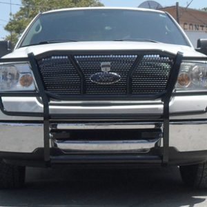 Cattleman’s Grille Guard, Powder Coated, Gloss Black, Steel, With Brush Guard, Without Skid Plate, Without Step Plate – 1311P