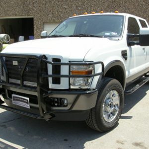 Cattleman’s Grille Guard, Powder Coated, Gloss Black, Steel, With Brush Guard, Without Skid Plate, Without Step Plate – 1325P