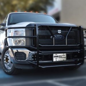 Cattleman’s Grille Guard, Powder Coated, Black, Steel, With Brush Guard, Without Skid Plate, Without Step Plate – 1355P