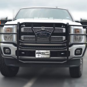 Cattleman’s Grille Guard, Powder Coated, Black, Steel, With Brush Guard, Without Skid Plate, Without Step Plate – 1355P
