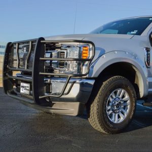 Cattleman’s Grille Guard, Powder Coated, Black, Steel, With Brush Guard, Without Skid Plate, Without Step Plate – 1357PMF