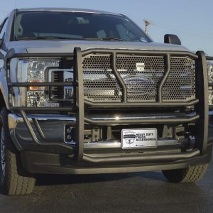 Cattleman’s Grille Guard, Powder Coated, Black, Steel, With Brush Guard, Without Skid Plate, Without Step Plate – 1357PMF
