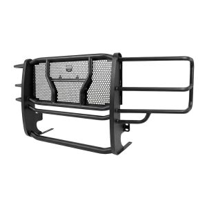 Cattleman’s Grille Guard, 1 Piece, Powder Coated, Black, Steel, 2-3/8 Inch Diameter, With Brush Guard, Without Skid Plate, Without Step Plate – 1371P