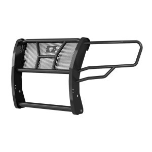 Cattleman’s Grille Guard, 1-Piece, Powder Coated, Gloss Black, Steel, 2 Inch Diameter, With Brush Guard, Without Skid Plate – 1372B