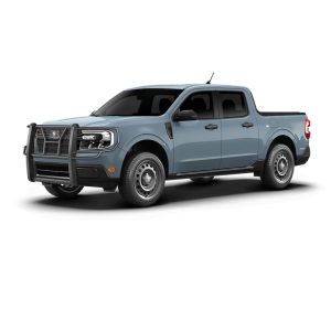 Cattleman’s Grille Guard, 1-Piece, Powder Coated, Gloss Black, Steel, 2 Inch Diameter, With Brush Guard, Without Skid Plate – 1373B