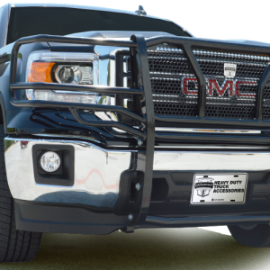 Cattleman’s Grille Guard, Powder Coated, Black, Steel, With Brush Guard, Without Skid Plate, Without Step Plate – 1454P